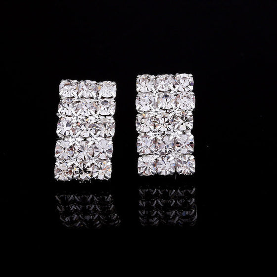 TDQUEEN Stud Earrings for Women Crystal Rhinestone Fashion Stud Earrings High Quality Brand Brincos Cute Mini Korean Jewelry